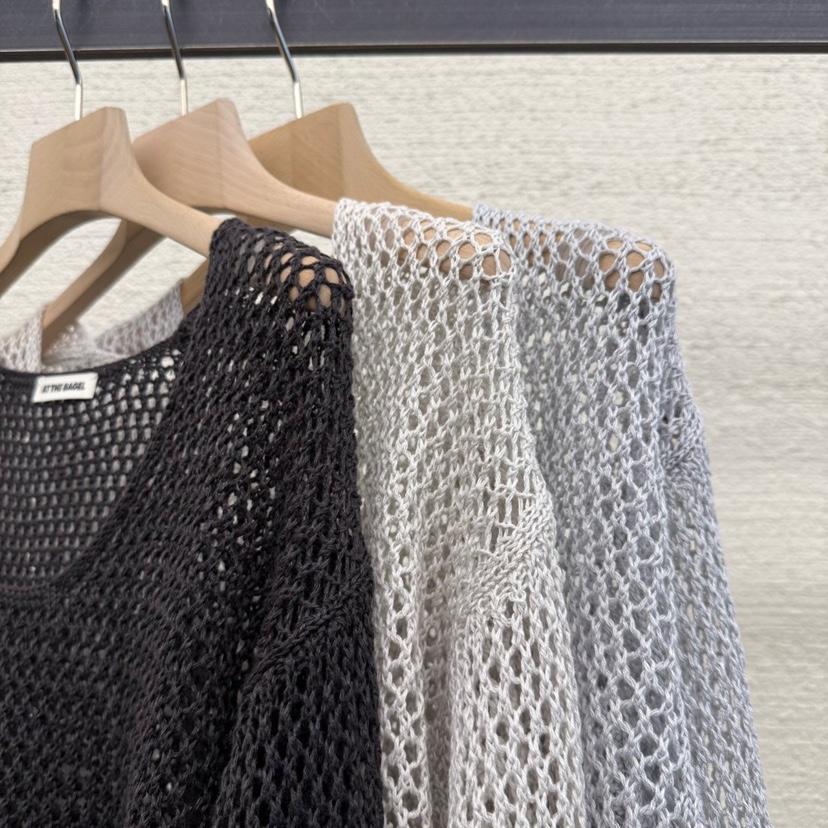 AT THE BAGEL韓國直郵女士新款休閑職業時尚25春夏針織衫AT THE BAGEL針織衫