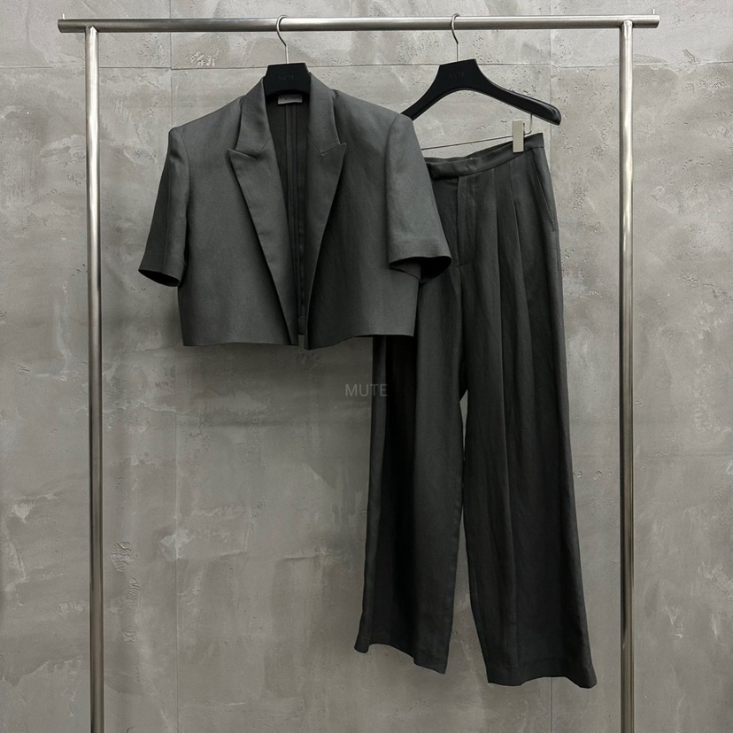 MUTE-P韓國代購女士新款推薦時尚職業休閑真品25春夏人氣套裝MUTE套裝圖色2
