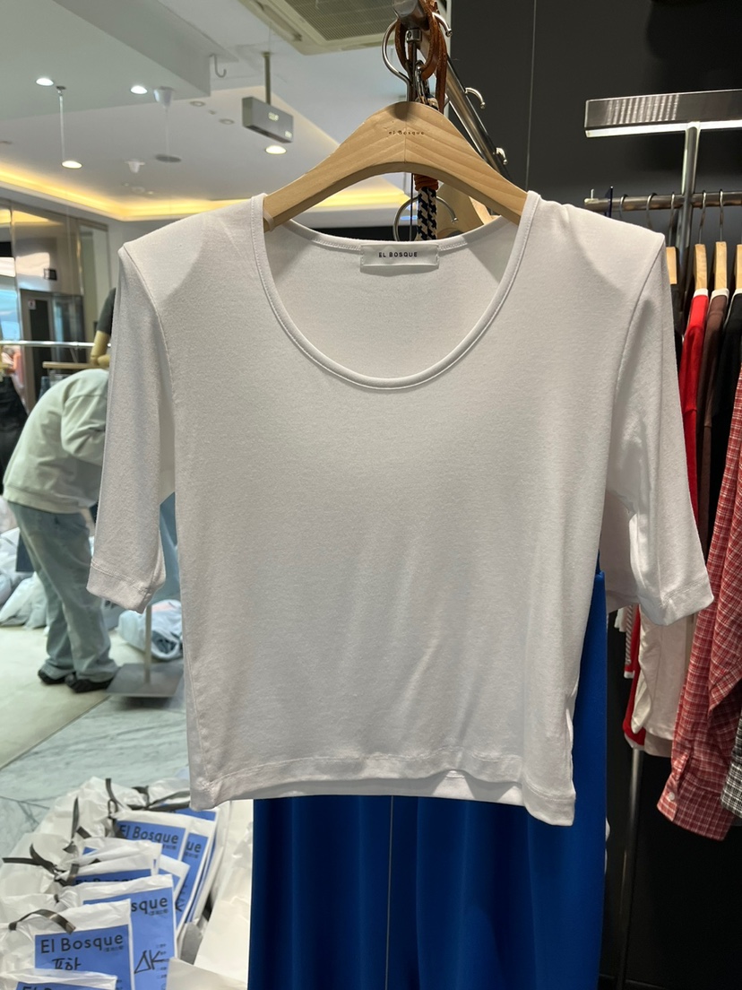 EL BOSQUE韓國直郵女士新款時尚休閑推薦熱賣職業25春夏T恤EL BOSQUET恤圖色1