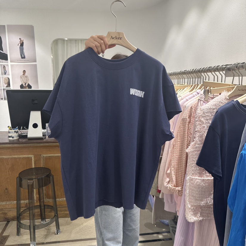 ACKER韓國直郵女裝新品人氣熱賣25春夏職業休閑時尚真品T恤ACKERT恤圖色2