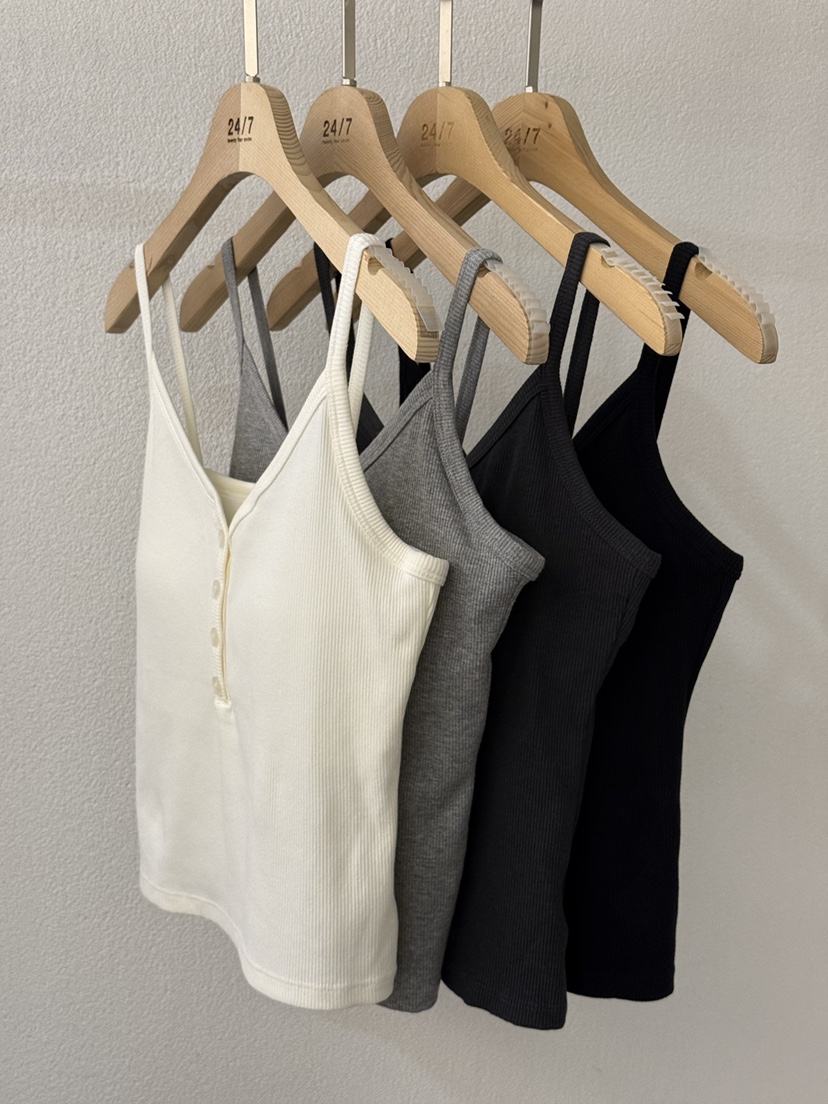TWENTY FOUR SEVEN24-7韓國直郵女裝新品人氣吊帶背心紐扣TEWNTY FOUR SEVEN24-7吊帶/背心