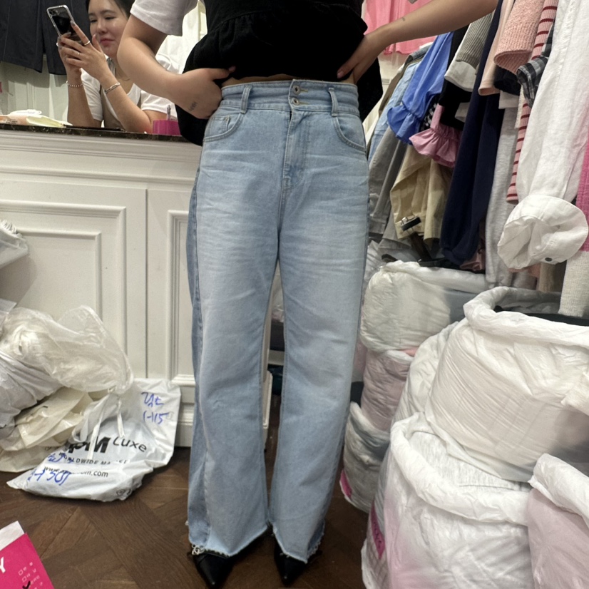 J.RITZY韓國直郵女士新品推薦職業真品25春夏熱賣休閑牛仔褲J.RITZY牛仔褲