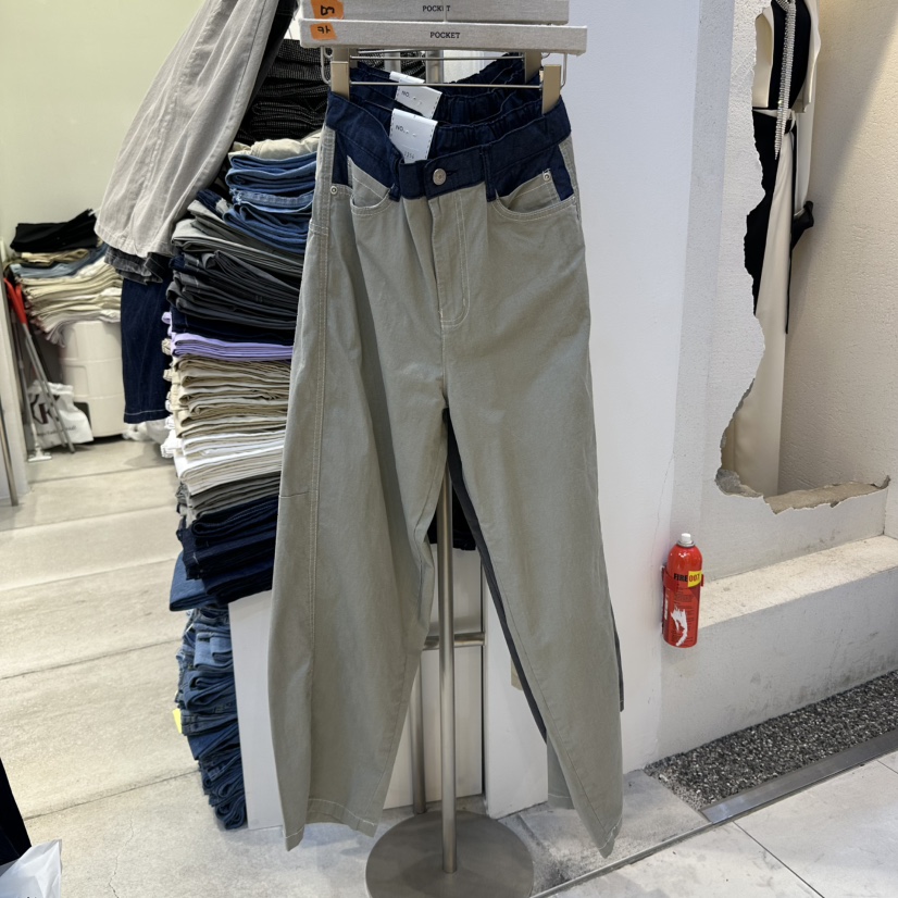 POCKET-Q韓國代購女士新品人氣真品職業時尚熱賣25春夏休閑褲POCKET-Q休閑褲圖色4