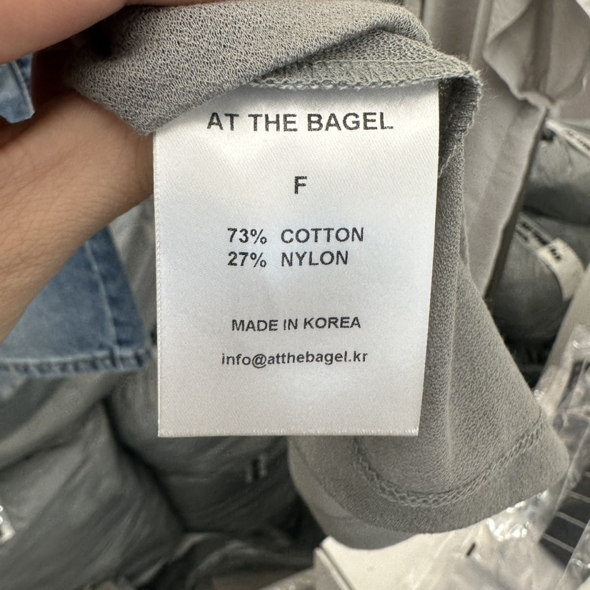 AT THE BAGEL韓國代購女裝新款時尚職業人氣休閑25春夏長袖T恤AT THE BAGEL長袖T恤