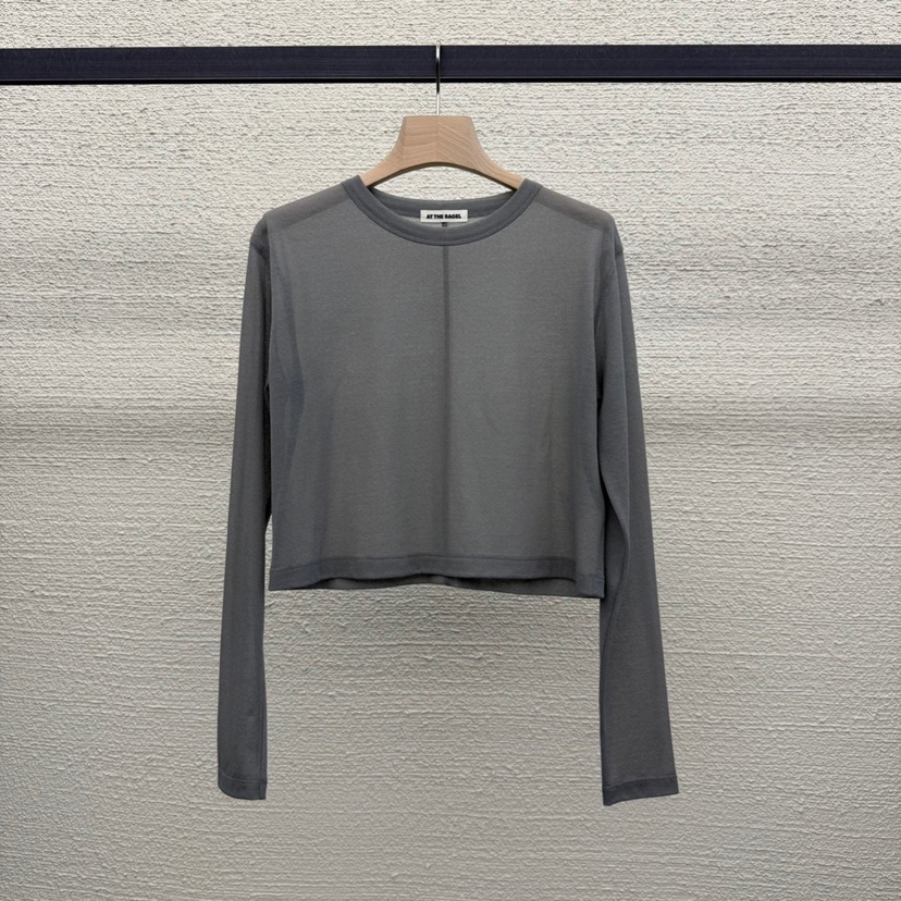 AT THE BAGEL韓國代購女裝新款時尚職業人氣休閑25春夏長袖T恤AT THE BAGEL長袖T恤圖色4