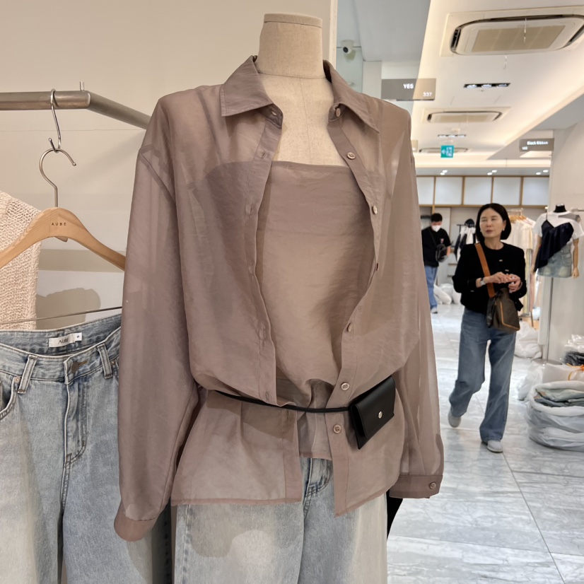 AUBE東大門實拍女裝新款推薦25春夏人氣時尚真品襯衫蕾絲衫AUBE襯衫/蕾絲衫