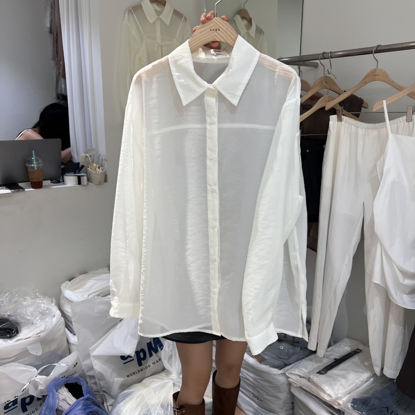 AUBE東大門實拍女裝新款推薦25春夏人氣時尚真品襯衫蕾絲衫AUBE襯衫/蕾絲衫圖色2