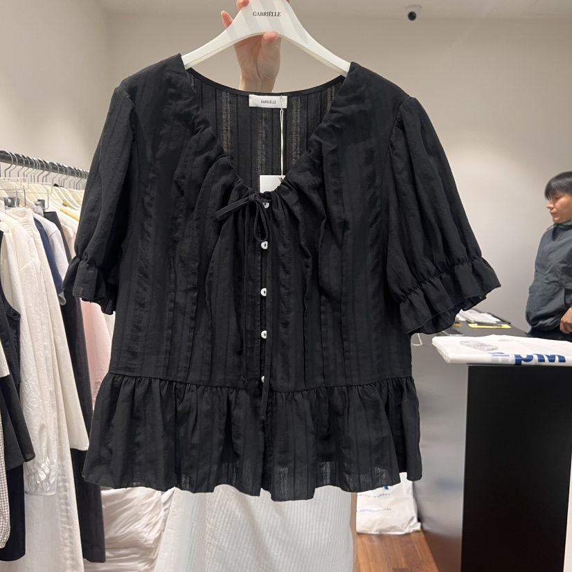 GABRIELLE韓國直郵女裝新品休閑人氣真品25春夏職業襯衫蕾絲衫GABRIELLE襯衫/蕾絲衫圖色2
