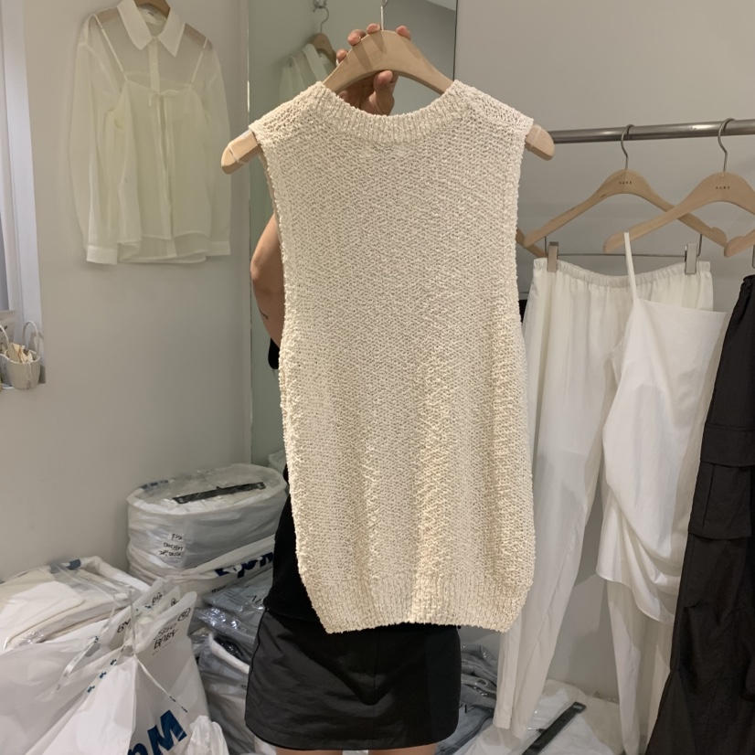AUBE東大門實拍女士新品休閑熱賣時尚人氣職業真品吊帶背心AUBE吊帶/背心
