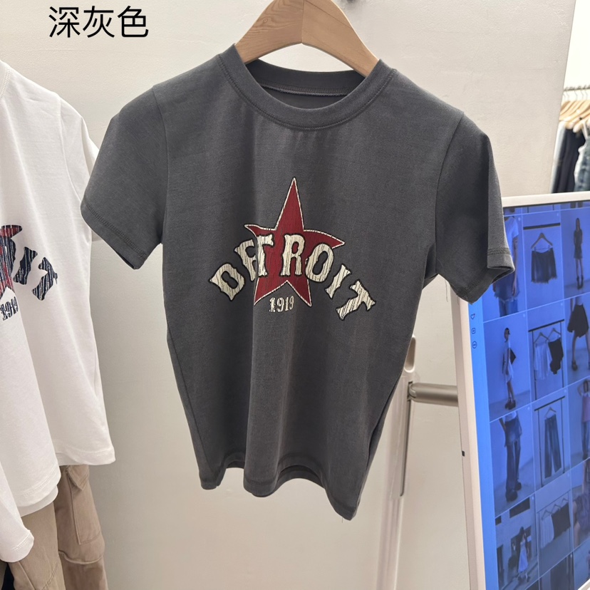 CHAV東大門代購女士新品人氣職業時尚真品熱賣推薦25春夏T恤CHAVT恤圖色2