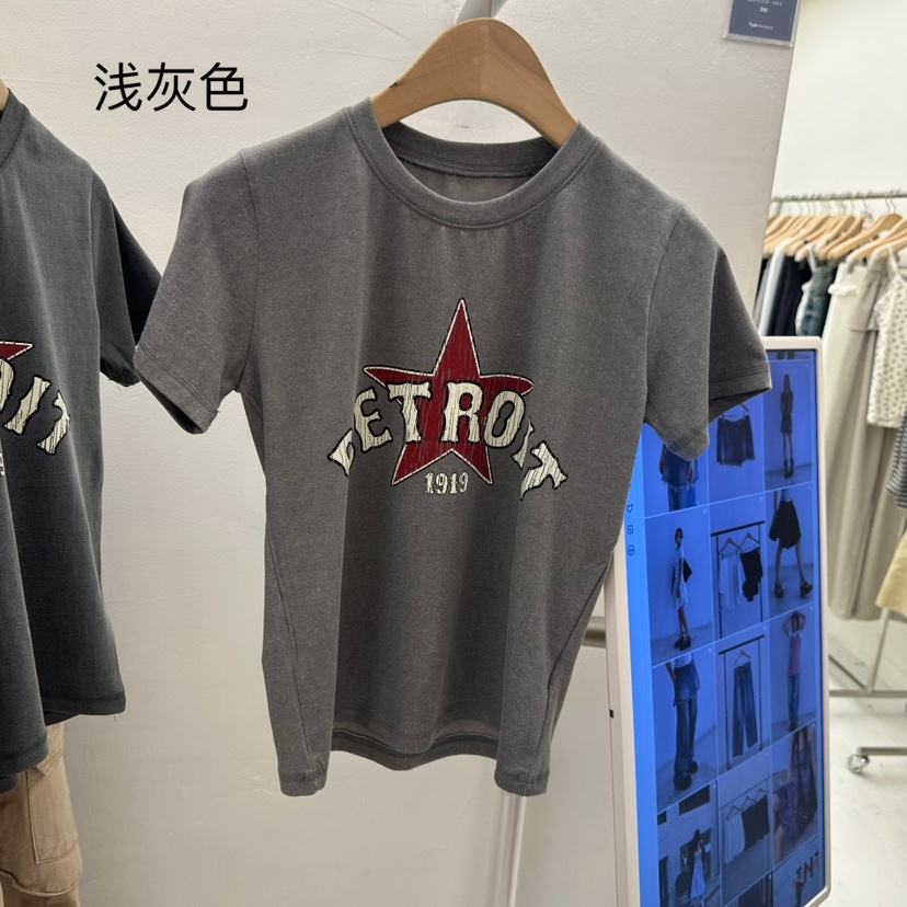 CHAV東大門代購女士新品人氣職業時尚真品熱賣推薦25春夏T恤CHAVT恤圖色4