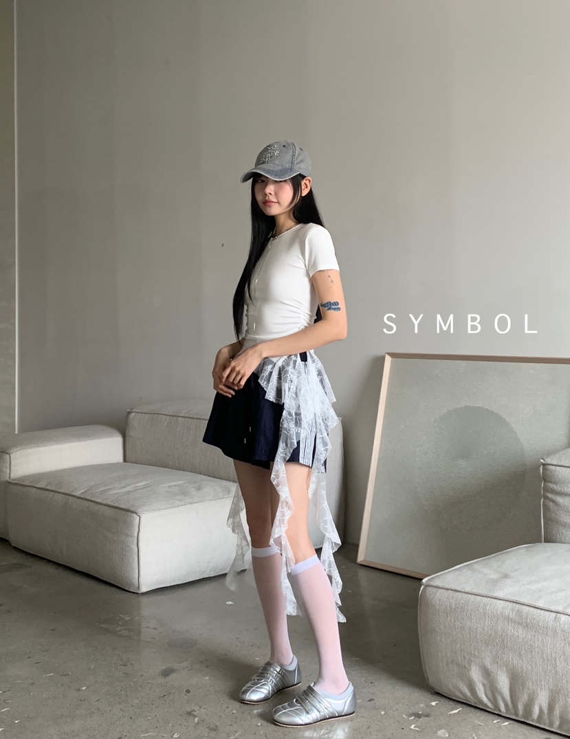 SYMBOL韓國㊣直郵東大門代購女裝新品25春夏熱賣時尚休閑T恤SYMBOLT恤