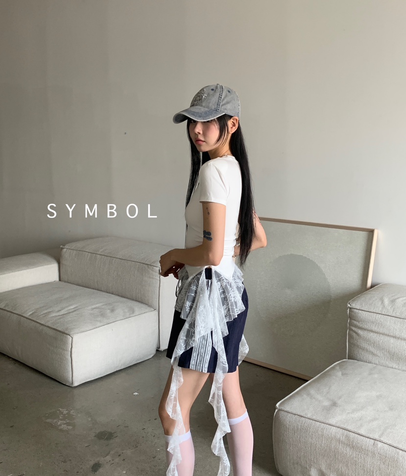 SYMBOL韓國㊣直郵東大門代購女裝新品25春夏熱賣時尚休閑T恤SYMBOLT恤