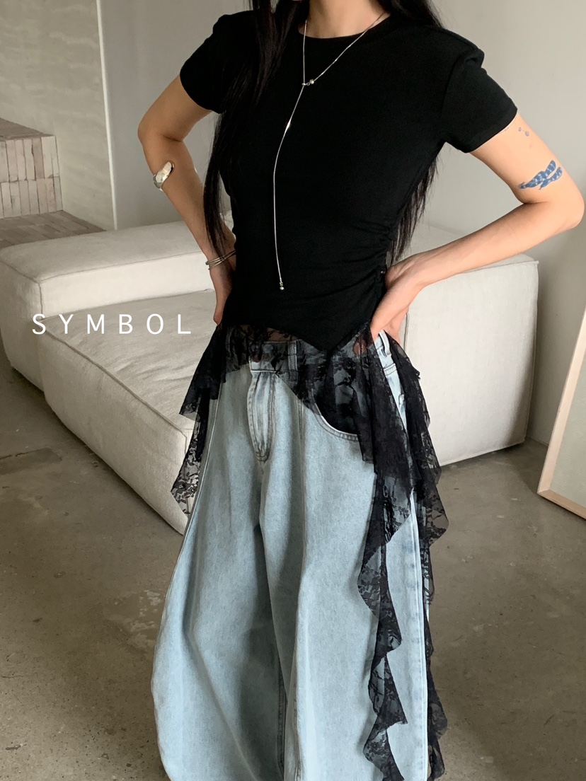 SYMBOL韓國㊣直郵東大門代購女裝新品25春夏熱賣時尚休閑T恤SYMBOLT恤
