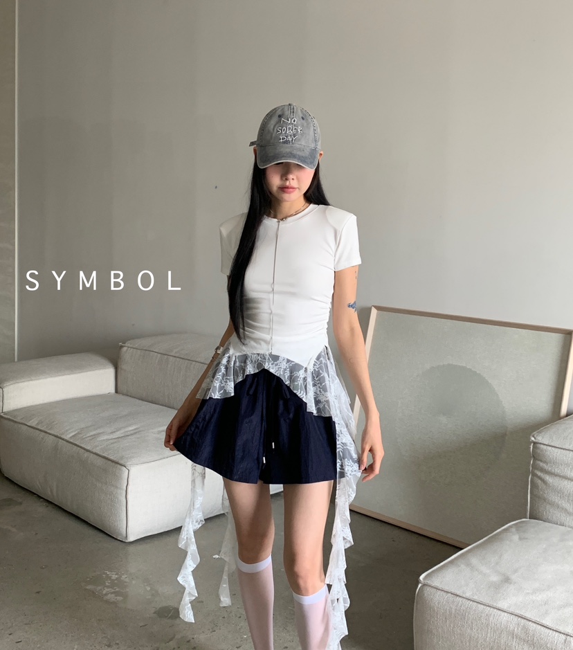 SYMBOL韓國㊣直郵東大門代購女裝新品25春夏熱賣時尚休閑T恤SYMBOLT恤
