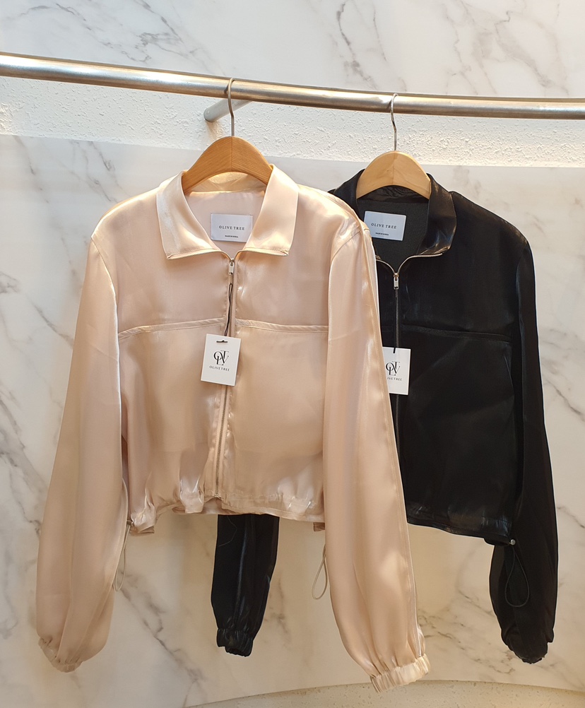OLIVE TrEE韓國㊣直郵東大門代購女裝新品人氣熱賣夾克歐根紗OLIVE TrEE夾克