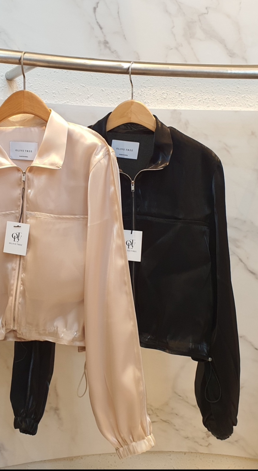 OLIVE TrEE韓國㊣直郵東大門代購女裝新品人氣熱賣夾克歐根紗OLIVE TrEE夾克圖色2
