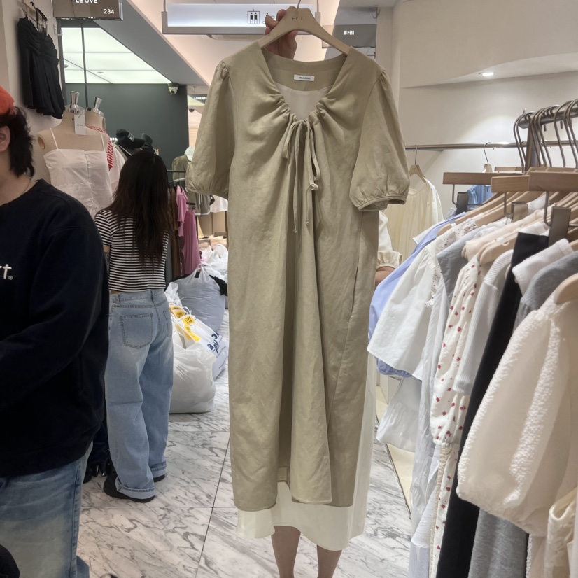 FRILL韓國直郵㊣東大門實拍女裝新款人氣熱賣休閑時尚連衣裙FRILL連衣裙圖色3