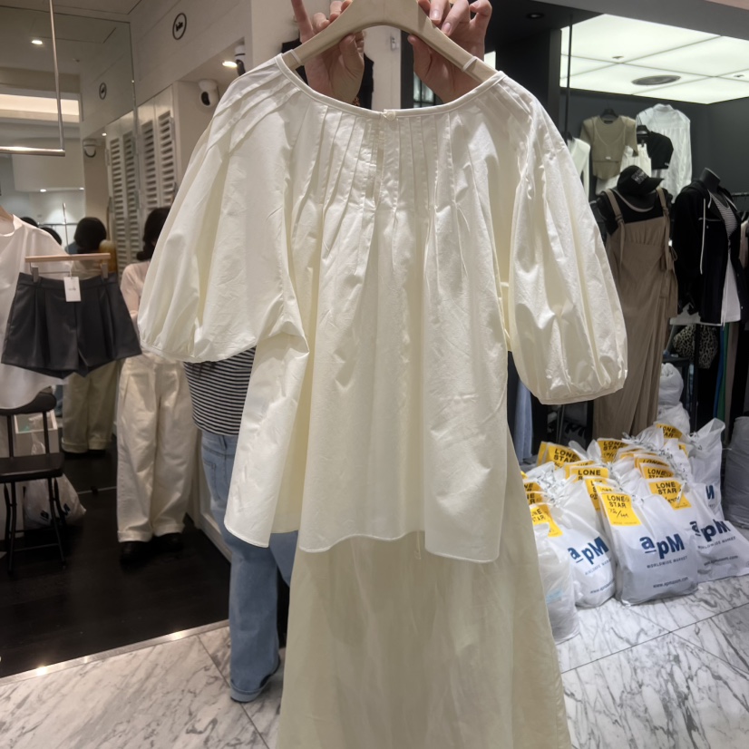 FRILL直郵韓國代購㊣女裝新品休閑25春夏時尚人氣襯衫蕾絲衫FRILL襯衫/蕾絲衫
