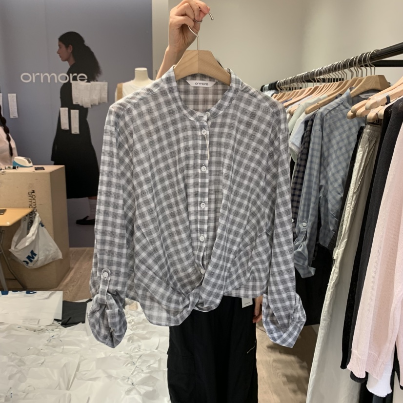 ORMORE韓國直郵㊣東大門實拍女裝新品時尚人氣25春夏襯衫蕾絲衫ORMORE襯衫/蕾絲衫