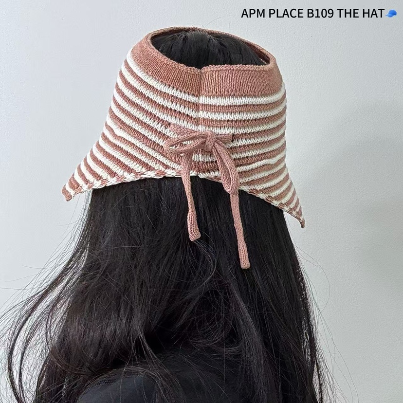 THE HAT-P韓國代購女裝新款推薦時尚真品25春夏帽子漁夫帽條紋THE HAT帽子圖色2