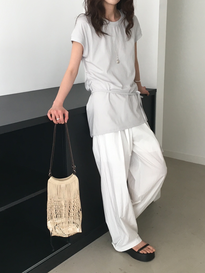 MONDAYMORING東大門代購女士新款25春夏人氣熱賣休閑褲含腰帶MONDAYMORING休閑褲