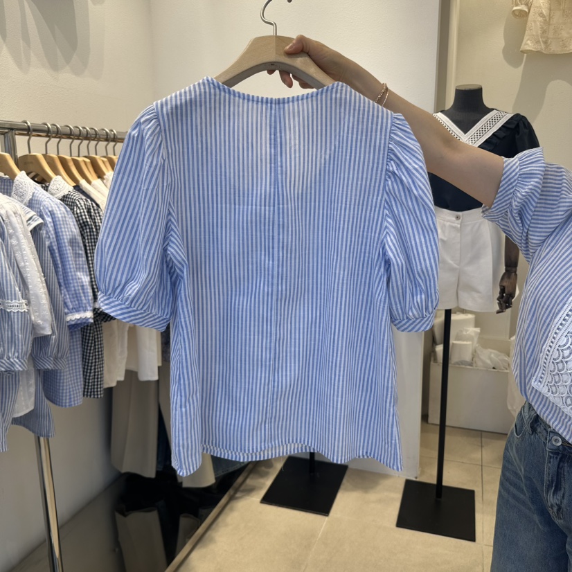 2nd B-S韓國代購女裝新品職業熱賣時尚25春夏人氣襯衫蕾絲衫2nd B-S襯衫/蕾絲衫