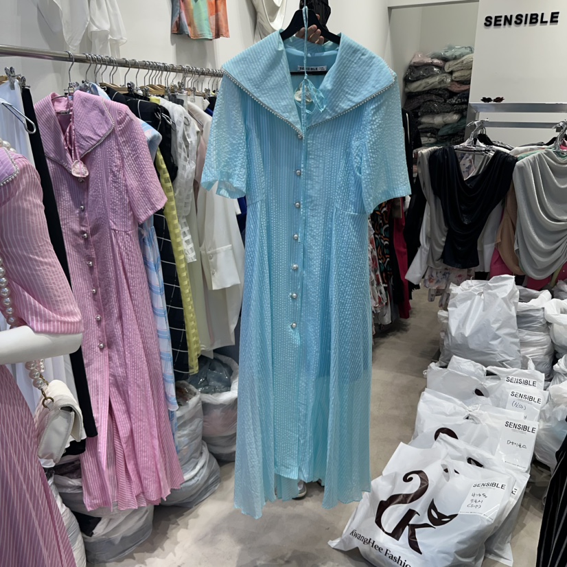 SENSIBLE-S東大門實拍女士新款人氣職業休閑連衣裙含腰繩披肩SENSIBLE連衣裙圖色2