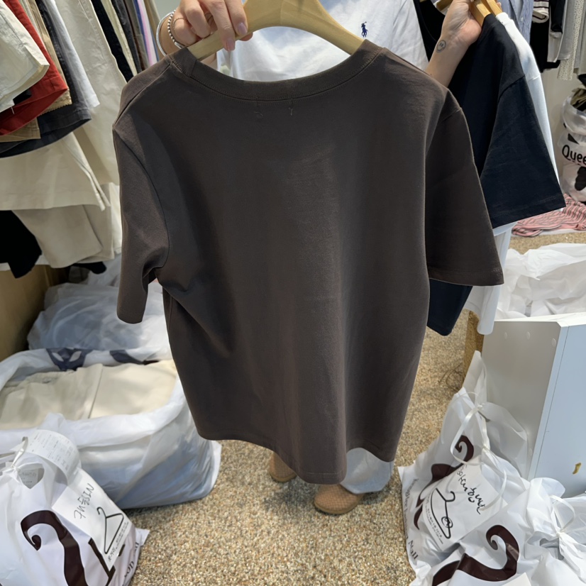 OTGEULY東大門直郵女裝新品推薦休閑熱賣25春夏時尚T恤棉質OTGEULY/衣架牌T恤
