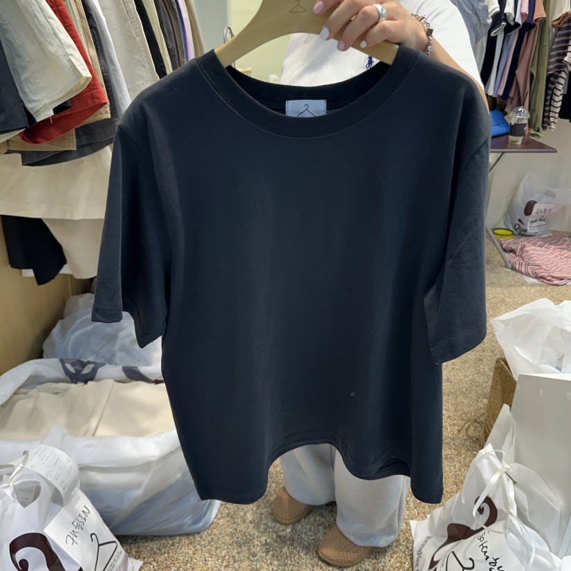 OTGEULY東大門直郵女裝新品推薦休閑熱賣25春夏時尚T恤棉質OTGEULY/衣架牌T恤圖色2