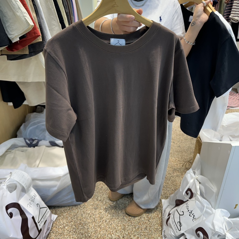 OTGEULY東大門直郵女裝新品推薦休閑熱賣25春夏時尚T恤棉質OTGEULY/衣架牌T恤圖色3