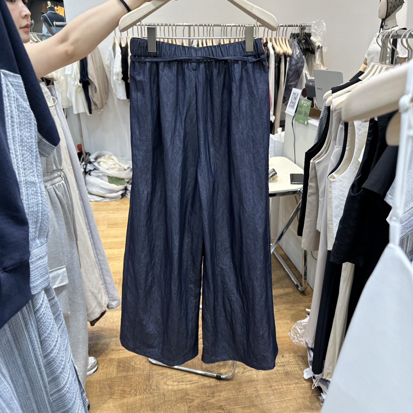 THE MOST-Q東大門實拍女裝新款休閑人氣休閑褲含腰繩亞麻THE MOST休閑褲