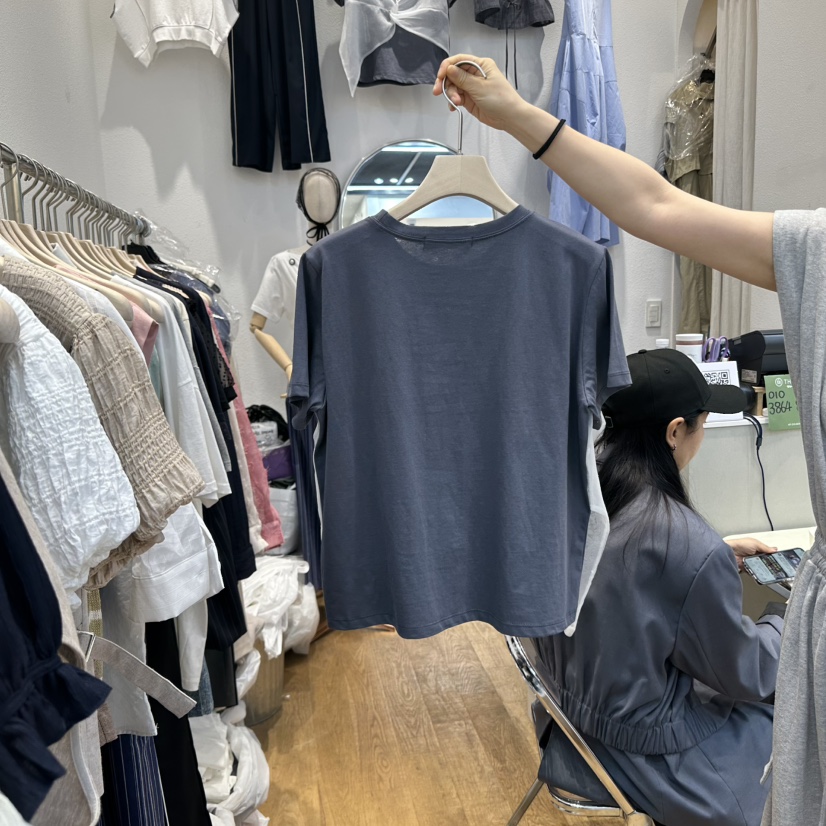THE MOST-Q韓國代購女士新品熱賣推薦時尚真品25春夏T恤歐根紗THE MOSTT恤
