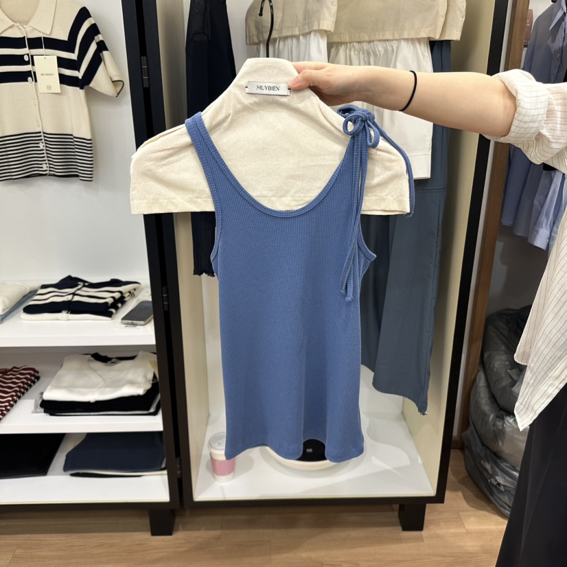 MUYBIEN韓國代購女士新品真品25春夏時尚休閑職業人氣吊帶背心MUYBIEN吊帶/背心圖色3