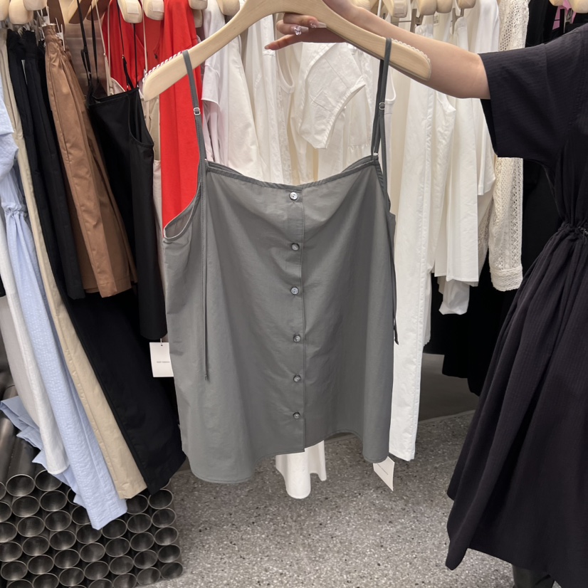VELVET UNDERGROUND東大門直郵女裝新品推薦人氣吊帶背心紐扣VELVET UNDERGROUND吊帶/背心