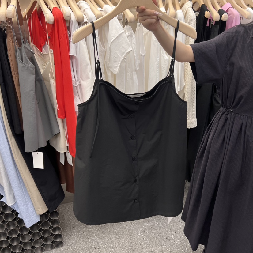 VELVET UNDERGROUND東大門直郵女裝新品推薦人氣吊帶背心紐扣VELVET UNDERGROUND吊帶/背心圖色2