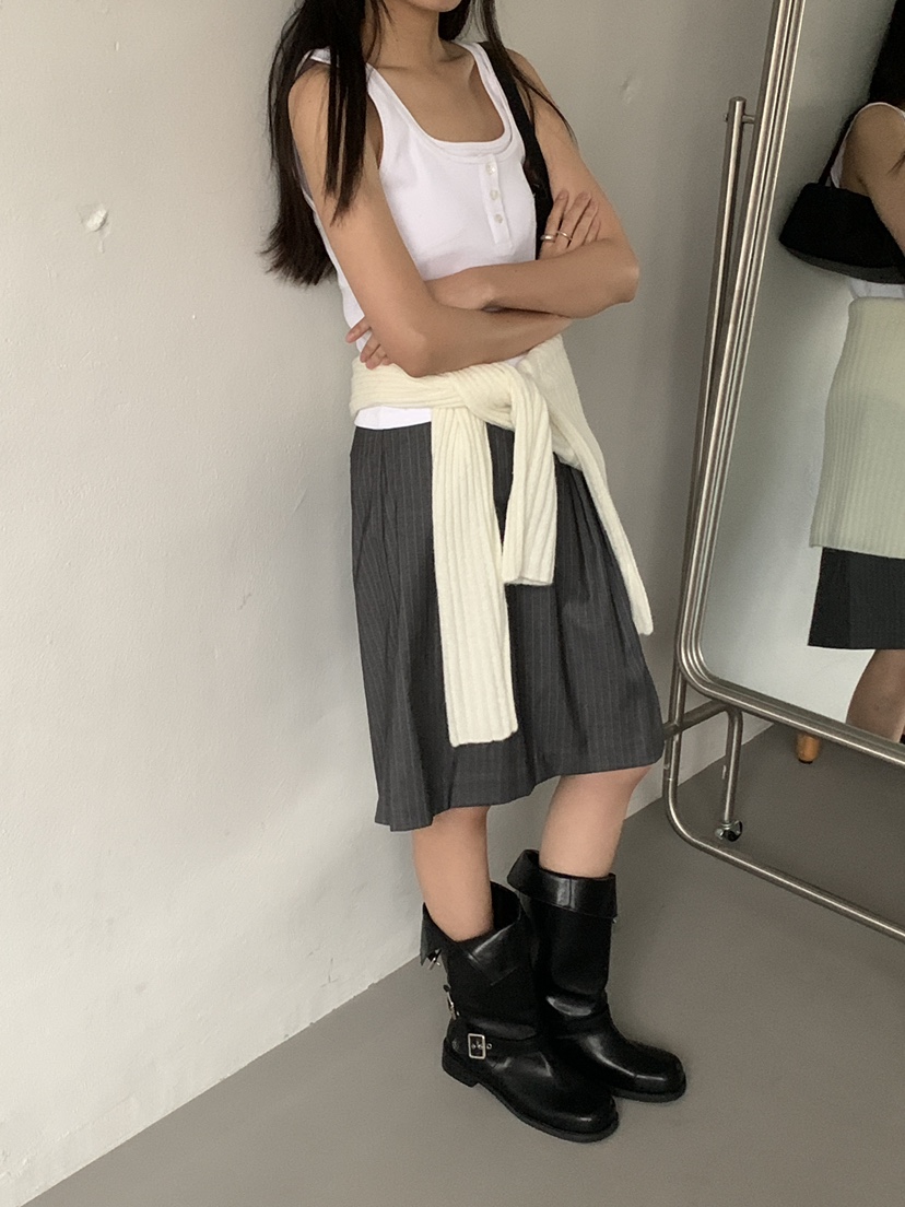 FAVE韓國直郵女士新品時尚休閑職業熱賣25春夏吊帶背心紐扣FAVOURITE吊帶/背心