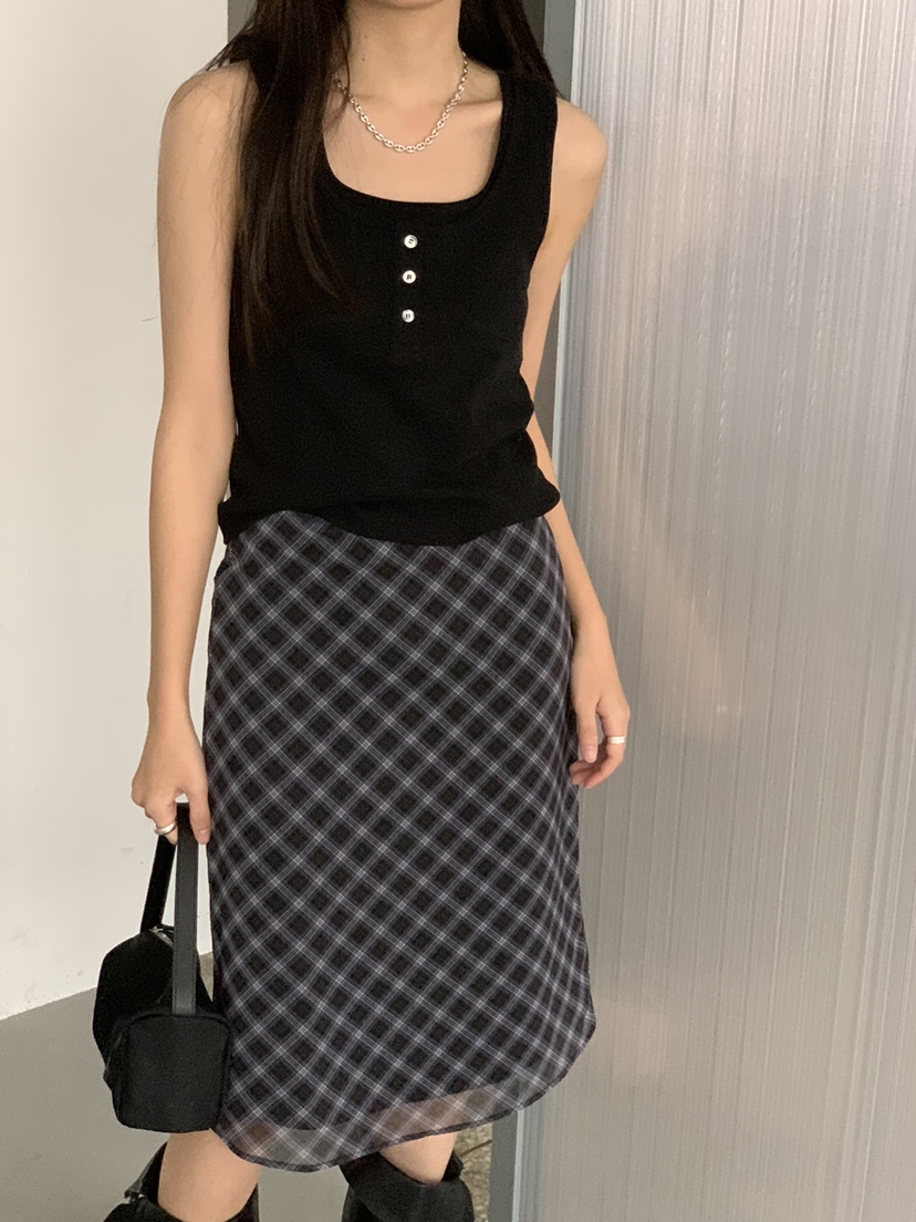 FAVE韓國直郵女士新品時尚休閑職業熱賣25春夏吊帶背心紐扣FAVOURITE吊帶/背心