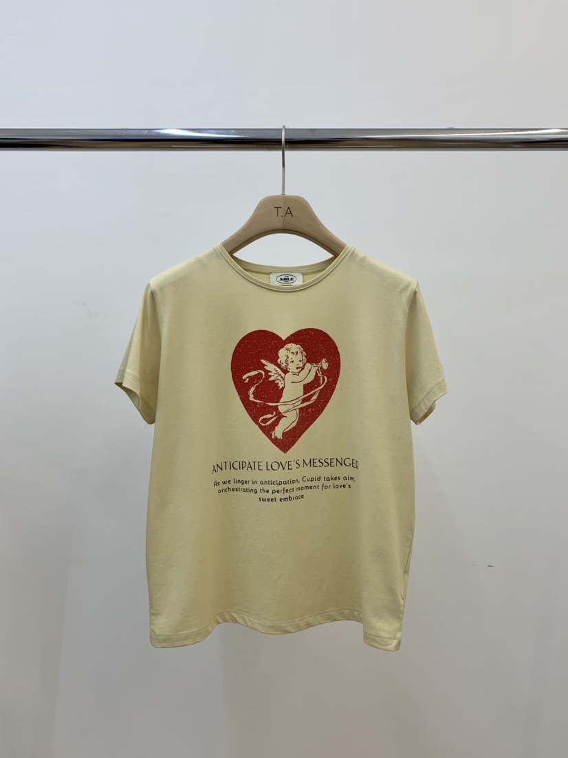 THE ABLE韓國代購女裝新款休閑時尚人氣推薦職業真品25春夏T恤THE ABLE/TAT恤圖色2