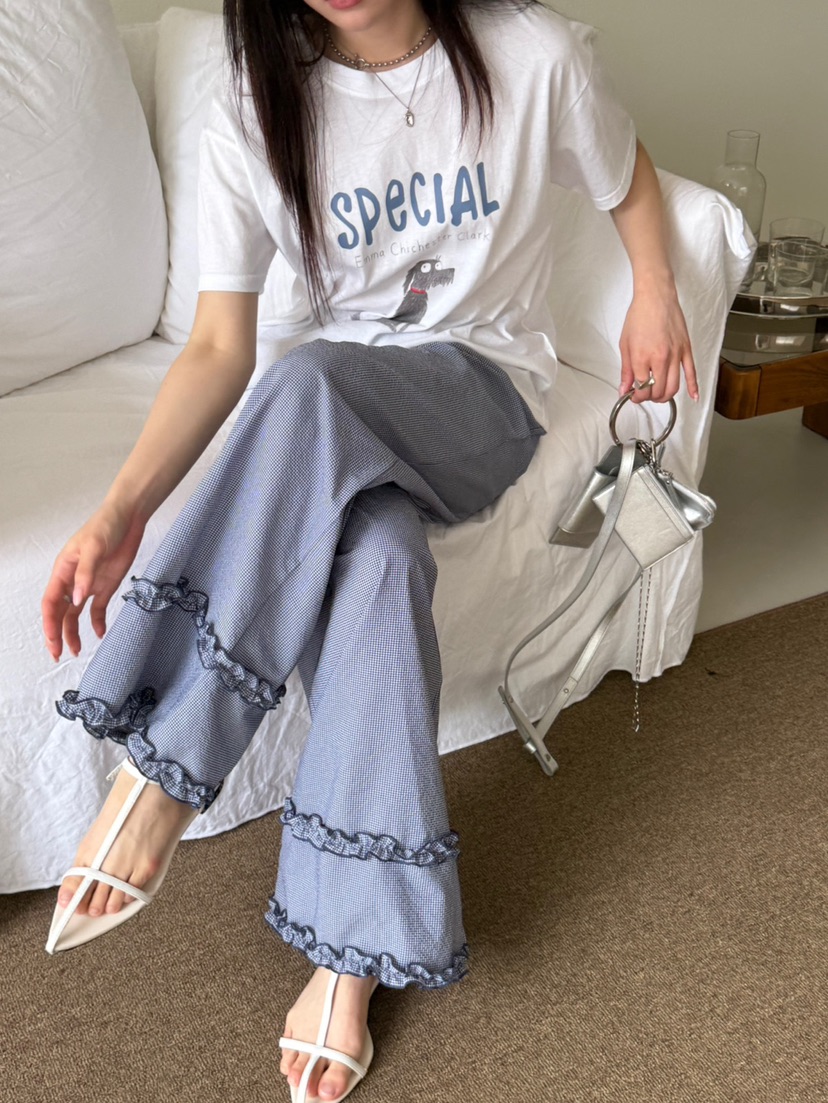 SPECIAL韓國代購女裝新品職業真品25春夏熱賣推薦時尚休閑褲SPECIAL休閑褲