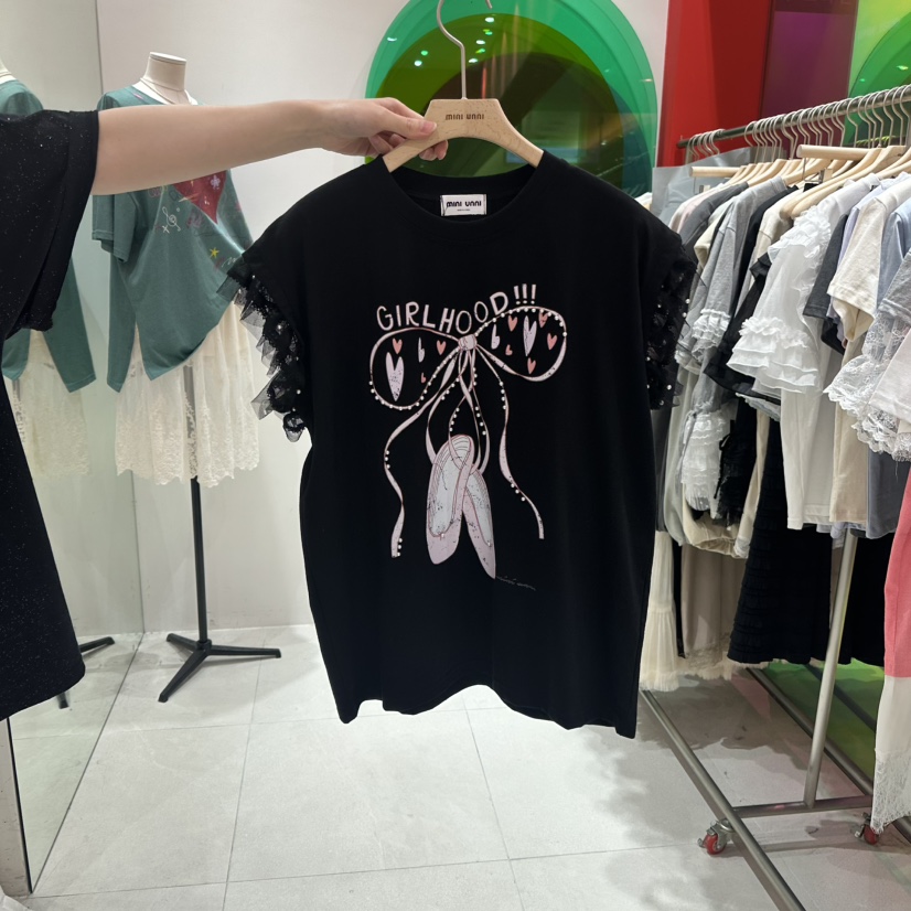 MINI UNNI韓國直郵女裝新品時尚真品人氣職業推薦休閑熱賣T恤MINI UNNIT恤圖色2