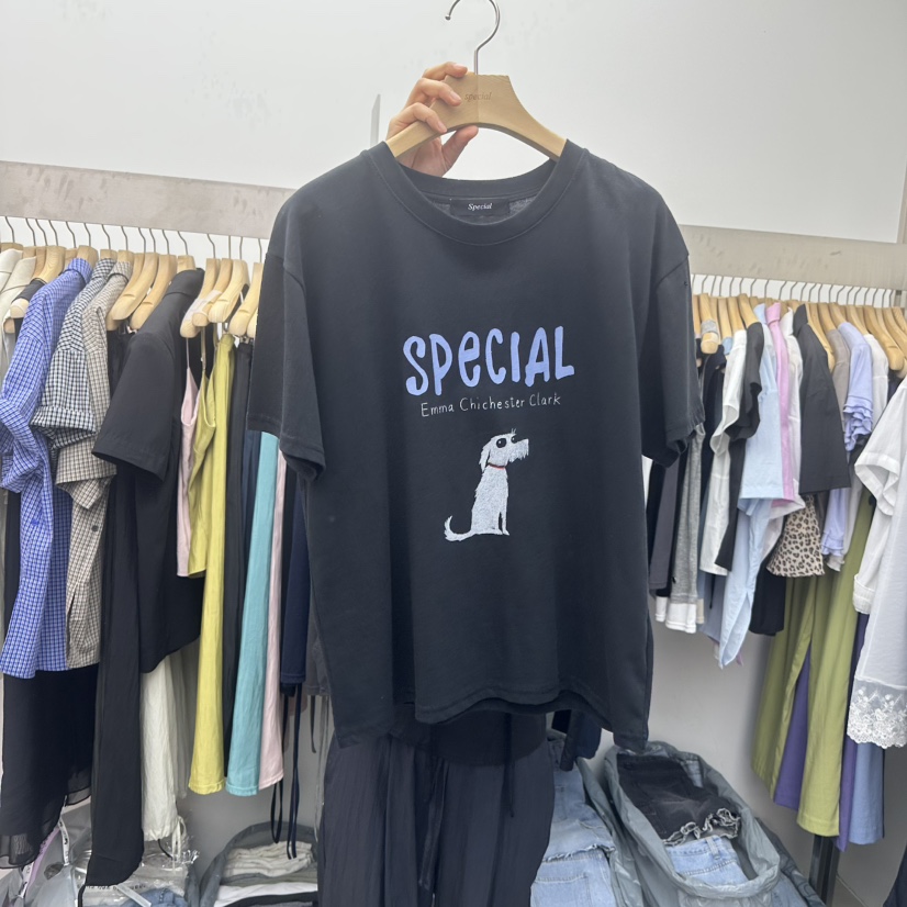 SPECIAL東大門代購女士新款時尚休閑25春夏人氣真品職業T恤SPECIALT恤圖色2
