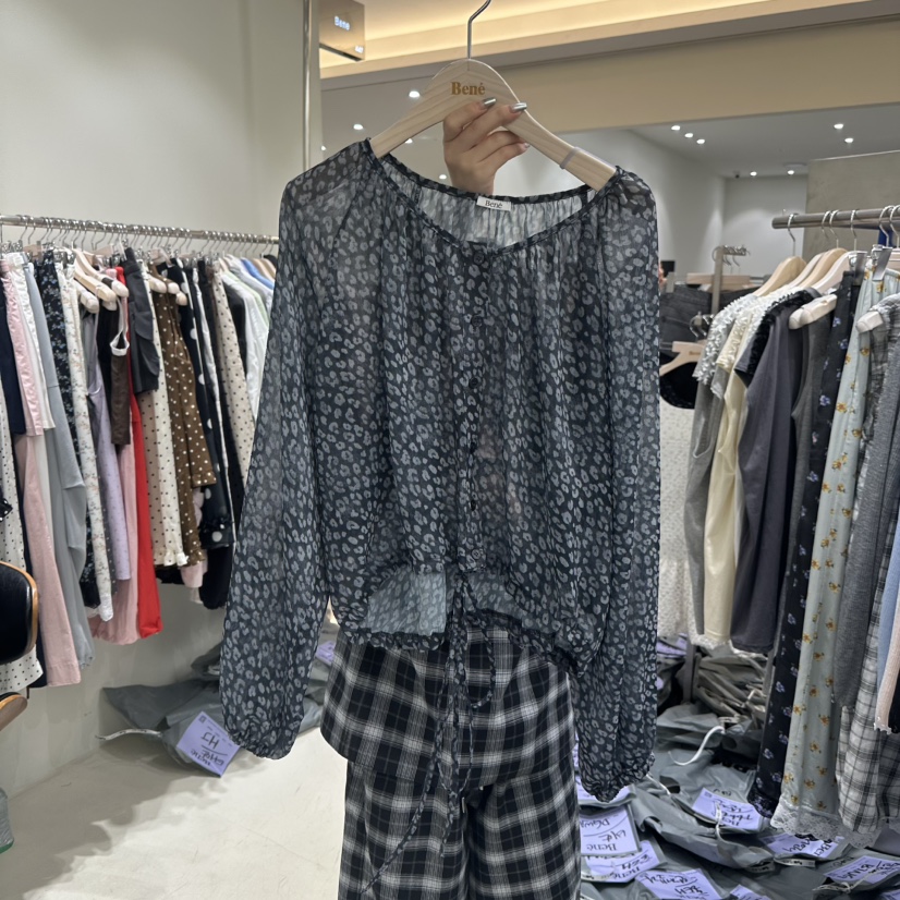 BENE東大門實拍女裝新品休閑真品推薦時尚熱賣25春夏襯衫蕾絲衫BENE襯衫/蕾絲衫圖色2