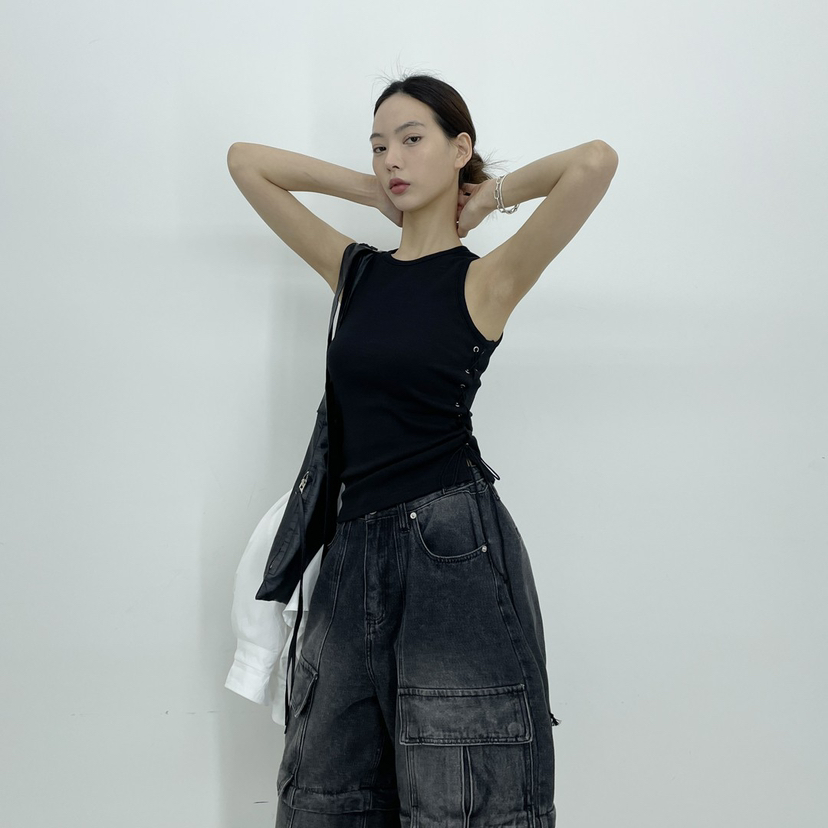 D2/A2韓國直郵女士新品時尚職業25春夏休閑推薦熱賣吊帶背心D2/A2吊帶/背心圖色2