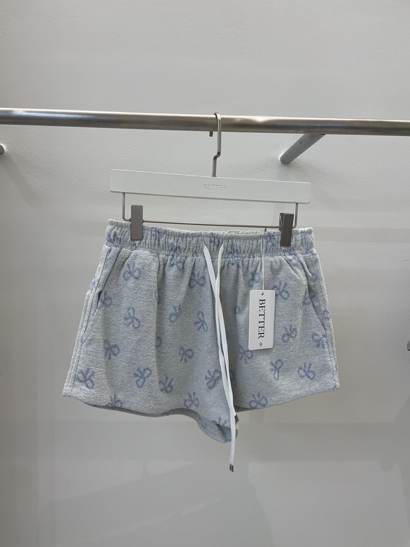 BETTER韓國直郵女裝新品推薦25春夏職業休閑真品短褲毛圈布BETTER短褲圖色1