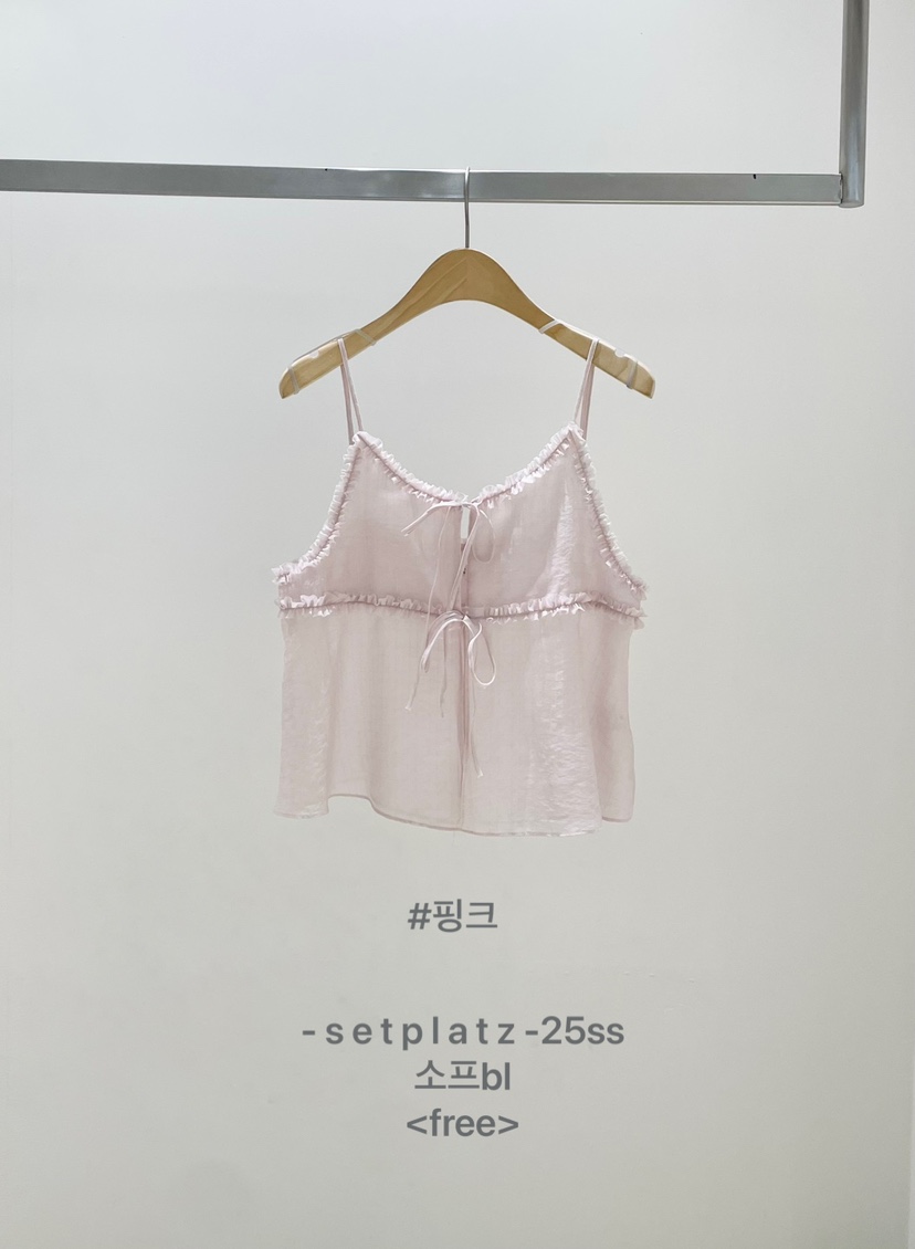 SETPLATZ東大門直郵女裝新款25春夏職業休閑熱賣吊帶背心柔軟PLATZCLASSIC吊帶/背心圖色2實際價格37000