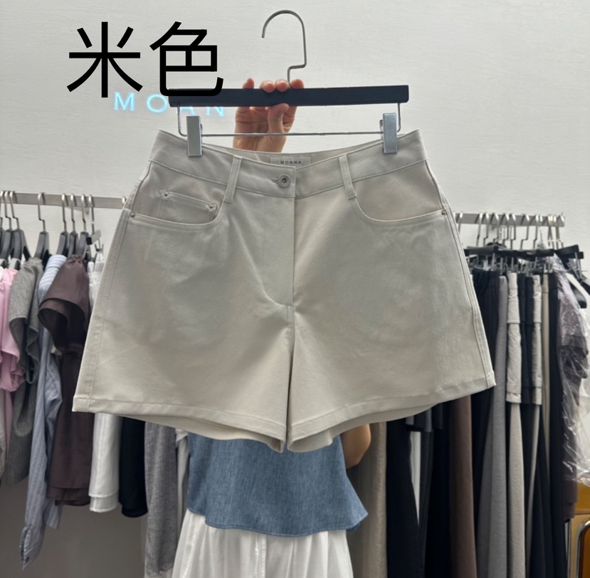 MOANA韓國直郵女士新品時尚休閑真品職業推薦25春夏熱賣短褲MOANA短褲圖色1