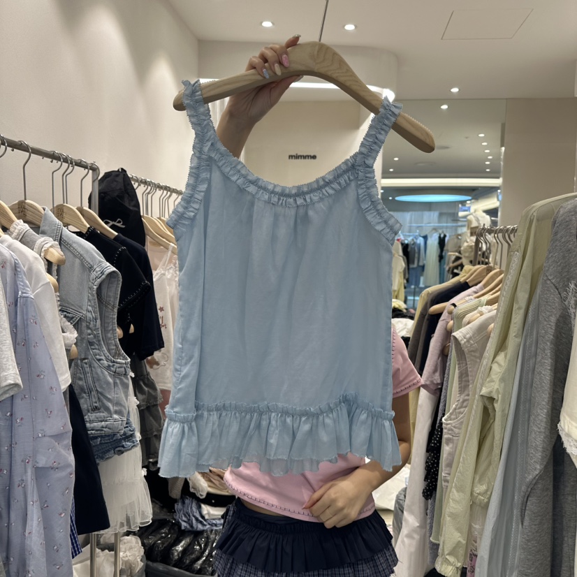 MIMME韓國直郵女裝新款推薦25春夏熱賣職業人氣吊帶背心亞麻布MIMME吊帶/背心
