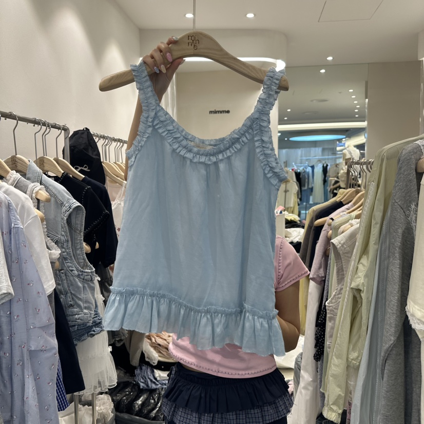 MIMME韓國直郵女裝新款推薦25春夏熱賣職業人氣吊帶背心亞麻布MIMME吊帶/背心