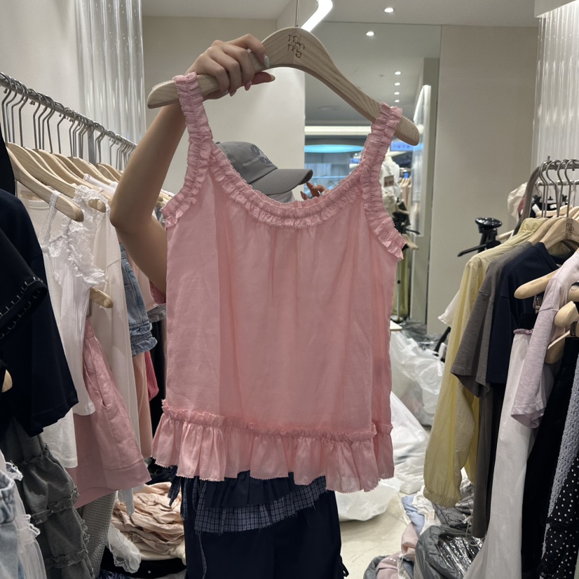 MIMME韓國直郵女裝新款推薦25春夏熱賣職業人氣吊帶背心亞麻布MIMME吊帶/背心圖色2